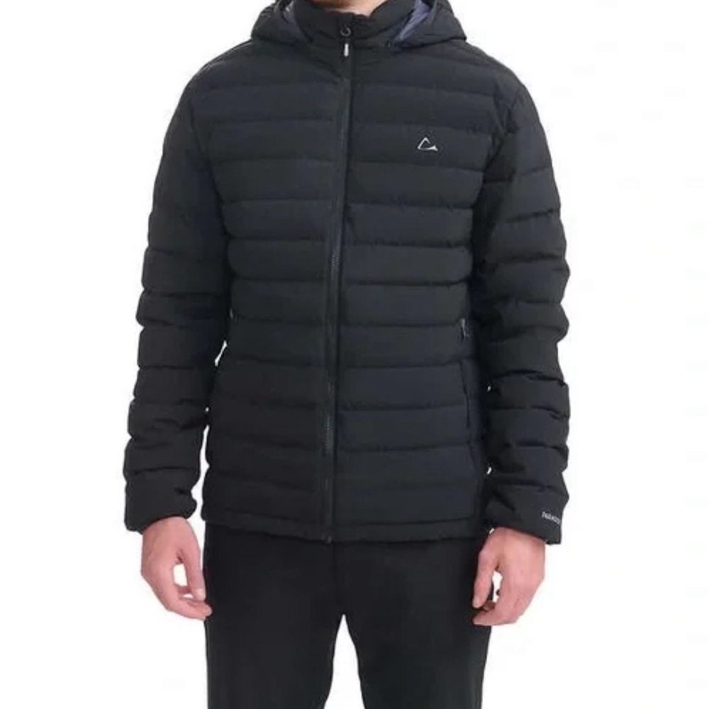 Paradox Mens Puffy Long Outerwear Winter Jacket with Hood Black 1X - Picture 3 of 10
